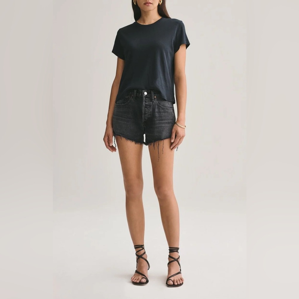 Agolde Parker Cut Off Jean Short In Crash Size 26
